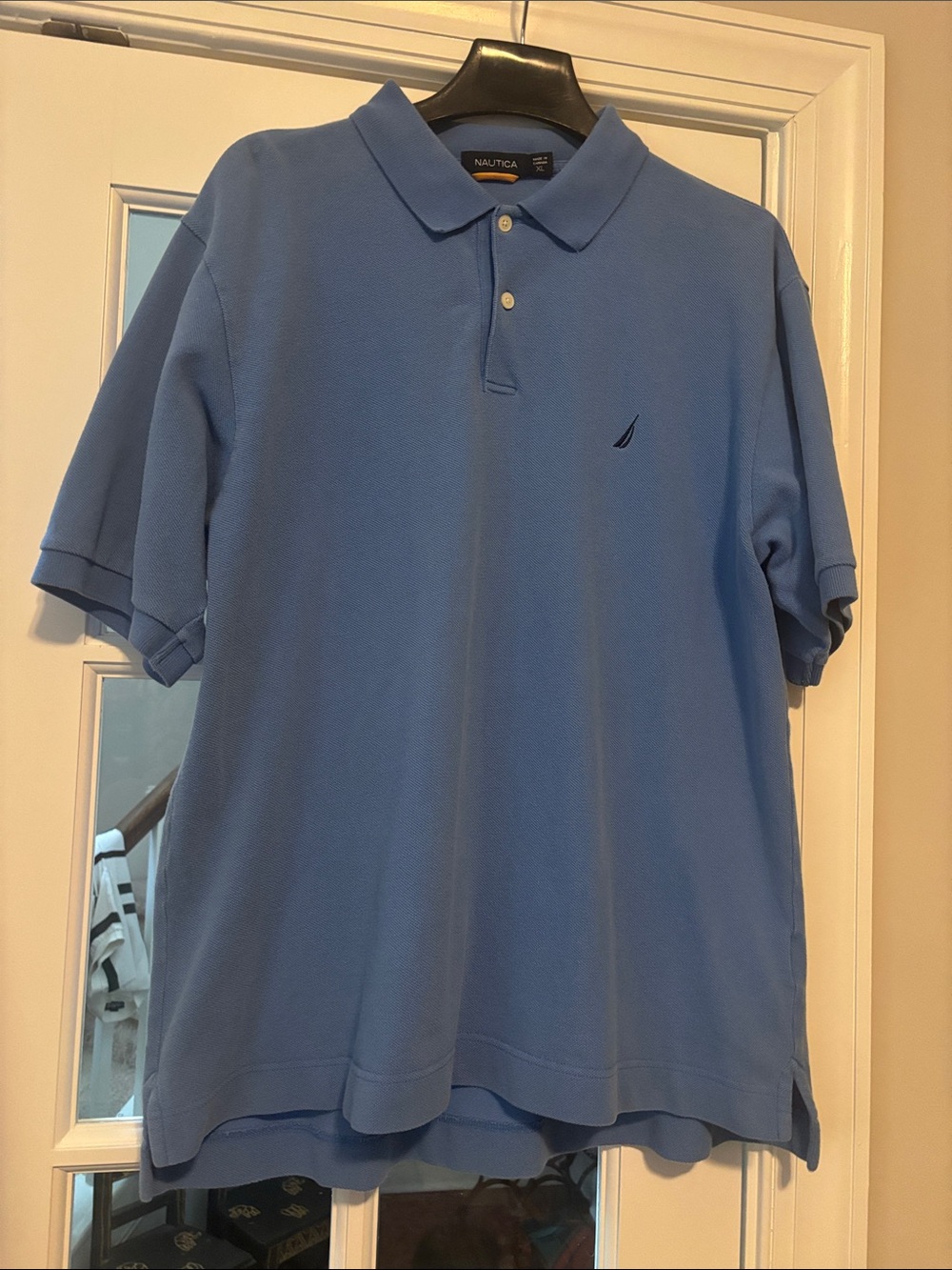 Nautica Men's Sky Blue Short Sleeve Polo